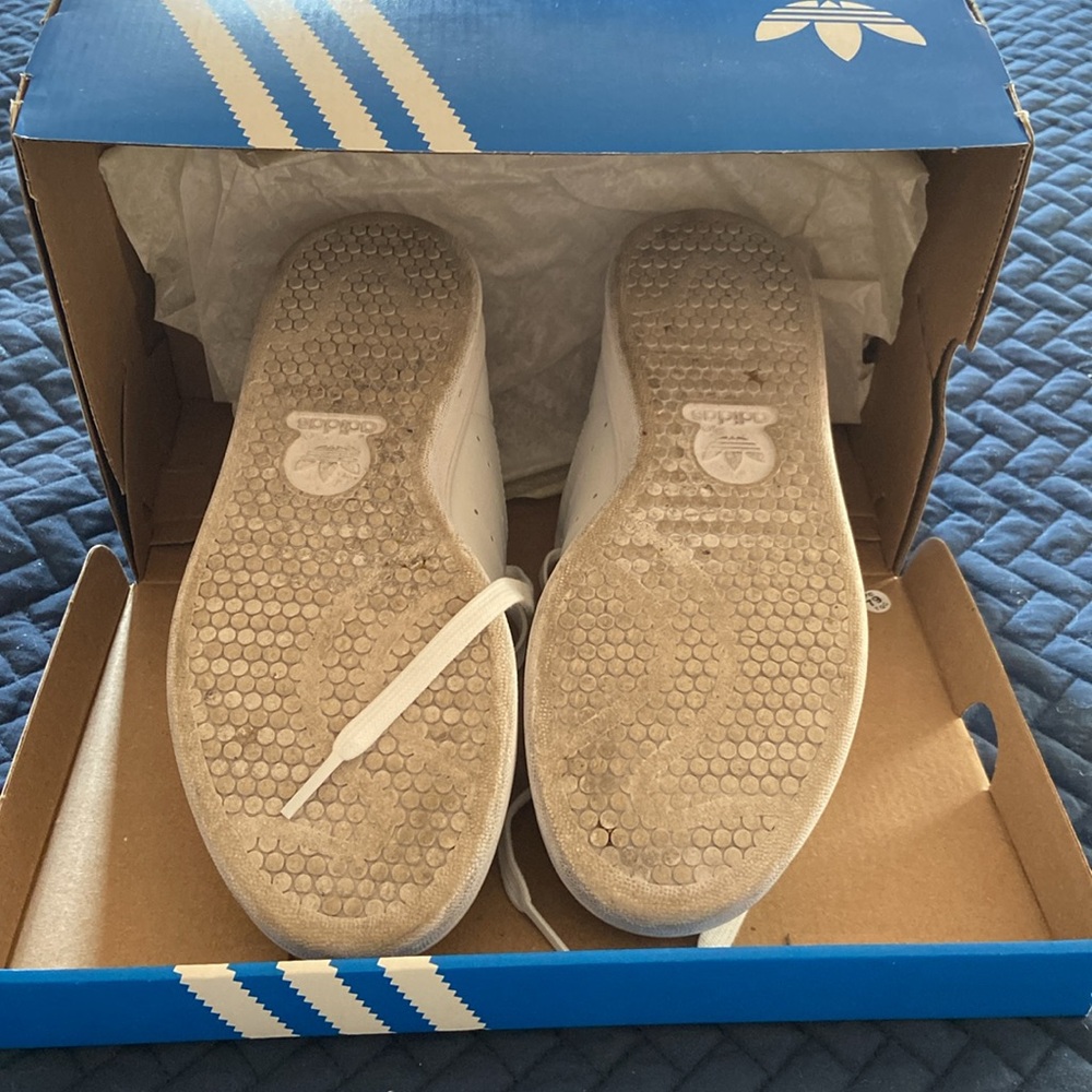 Adidas Originals Stan Smith white gold 6.5 - Picture 3 of 5